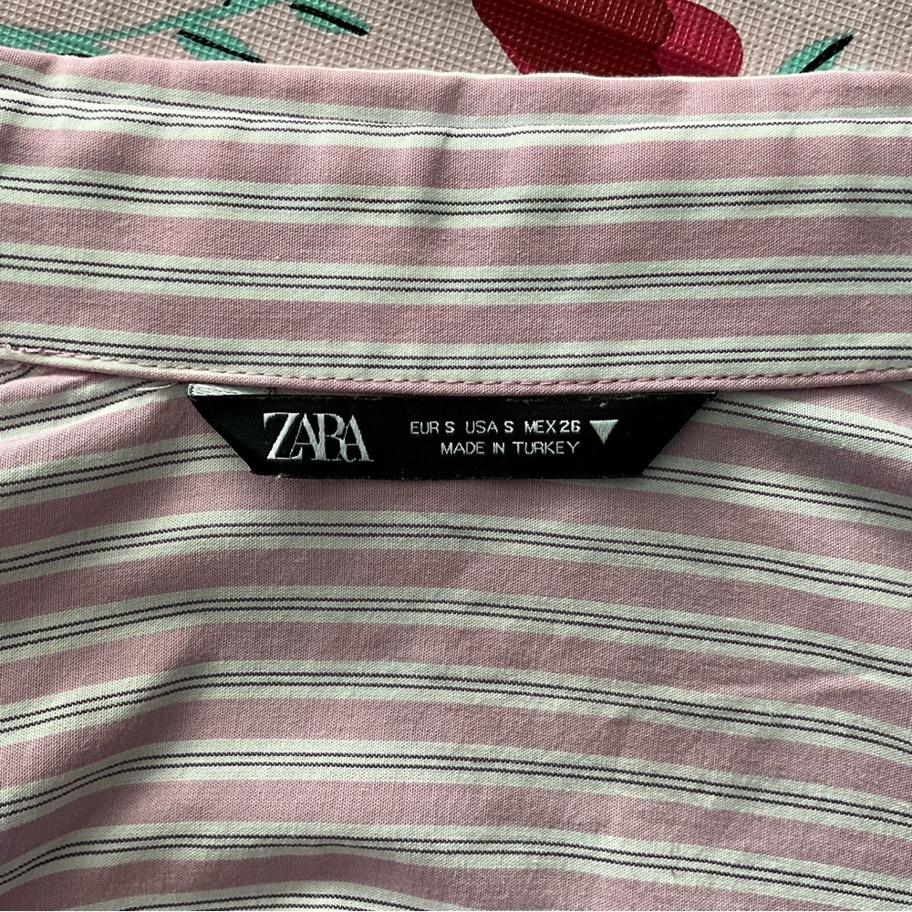 Zara Oversized Striped Button-Up Shirt Button Spring Shirt - Picture 2 of 12